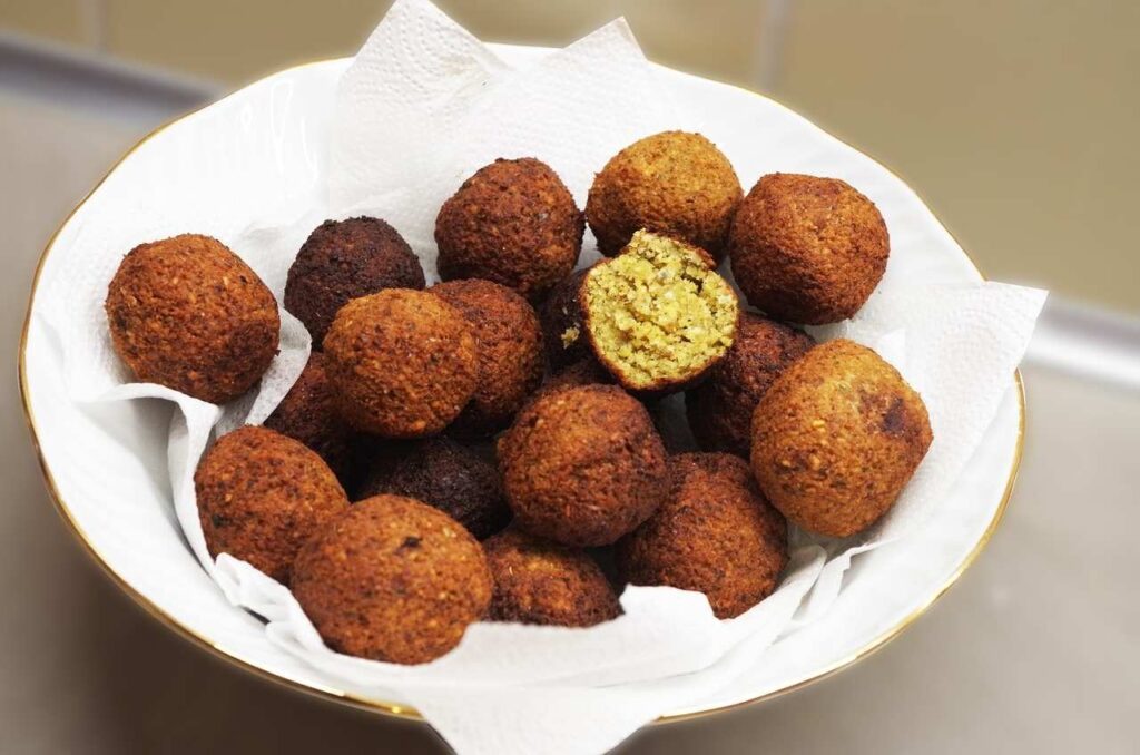 Falafel balls – a popular Arabian street snack made from chickpeas or fava beans.